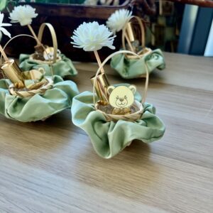 Mini Cestini in Vimini Personalizzabili con Fragranza Corpo e Decorazioni Eleganti
