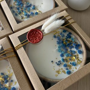Candele Artigianali in Ciotola di Legno