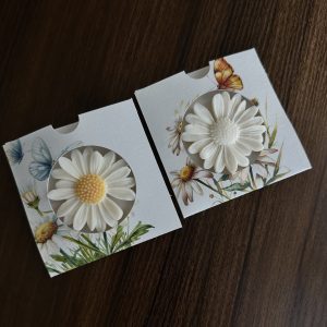 Confezione in cartoncino per margherita