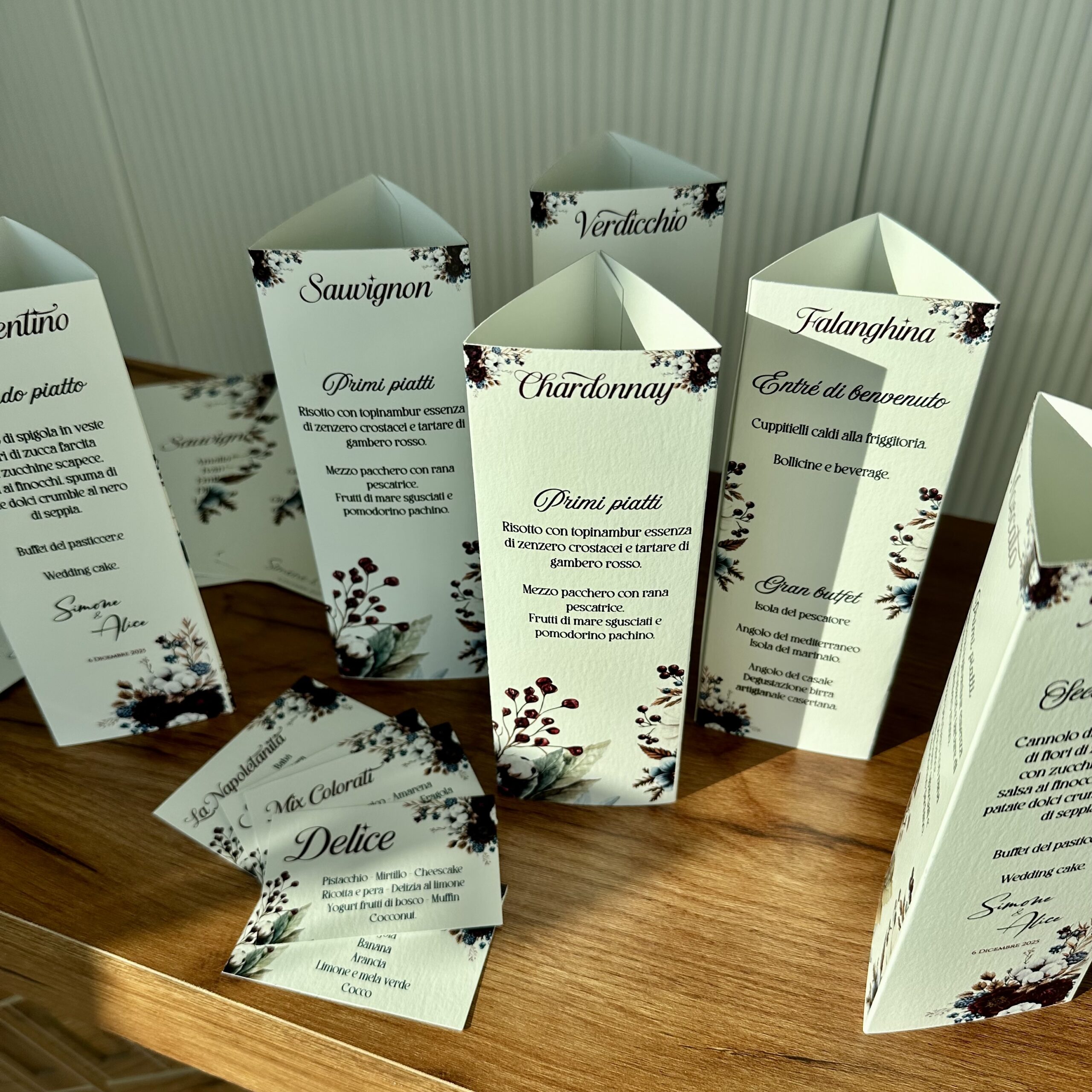 menu da tavolo piramide