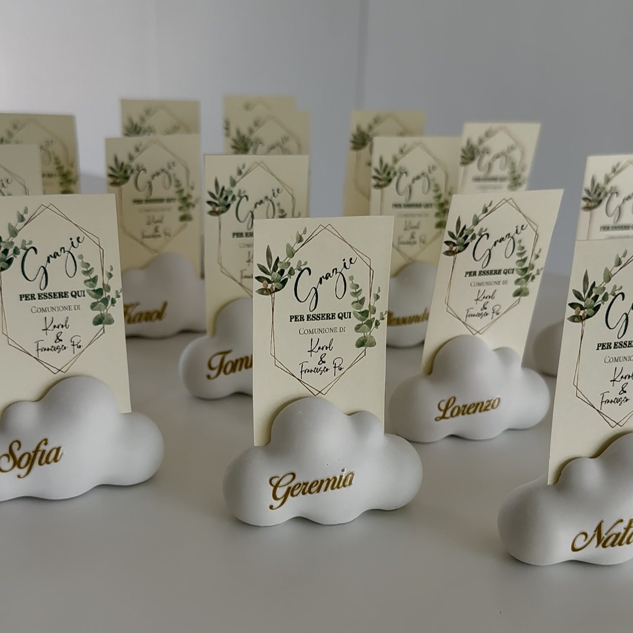 segnaposto gesso nuvola nome stampa