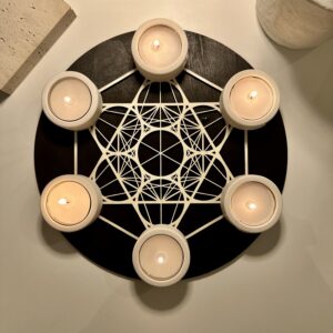 Metatron cube candle holder