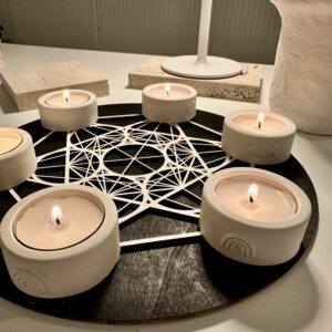 Metatron cube candle holder