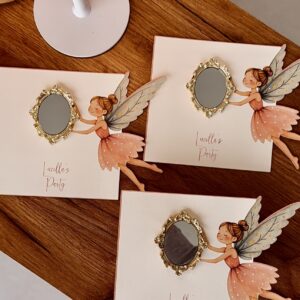 Cartoncino Decorativo con Specchio Personalizzabile | Bomboniera Elegante | Segnaposto