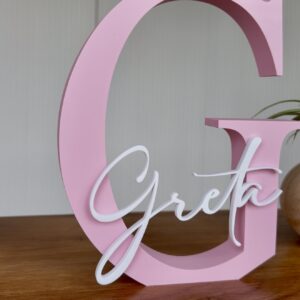 Lettera 3D in Resina Personalizzabile – Nome, Colore, Font e Dimensioni – Decorazione Elegante