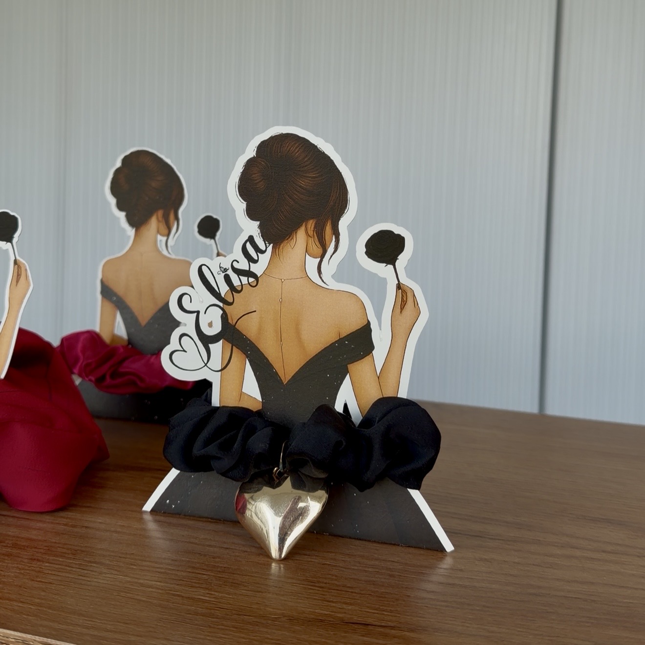 Lega Capelli in Raso con Mini Espositore Decorativo - immagine 9
