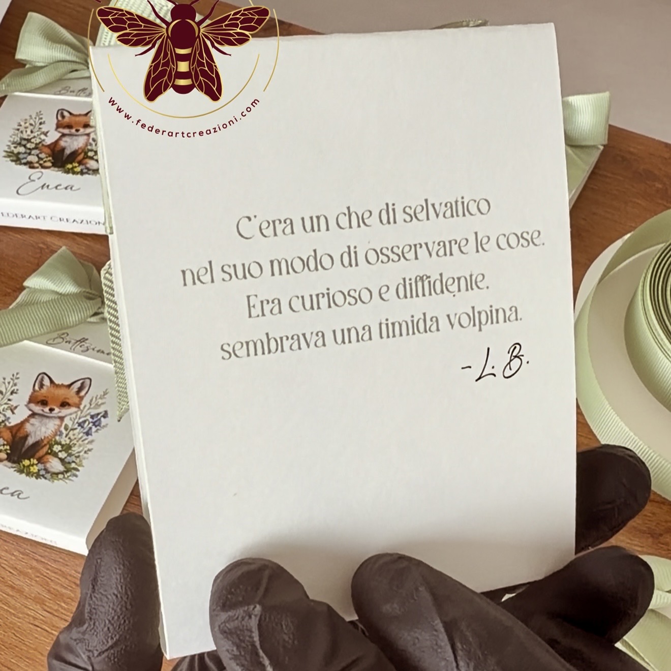 Scatoline portaconfetti battesimo personalizzate con nome e fiocco elegante