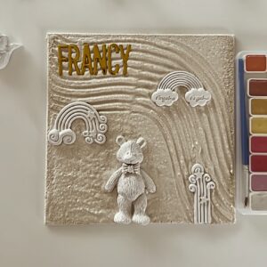 Kit Creativo Personalizado – Lienzo 15×15 cm con Tizas y Colores Acrílicos